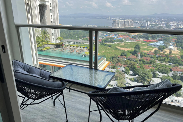 The Riviera Wongamat Beach. Sea view. 27th floor. Studio in a luxury condominium. From 6 months contract