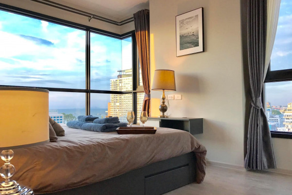 2 bedrooms 300 meters from the beach on the 12th floor. The Base Central Pattaya